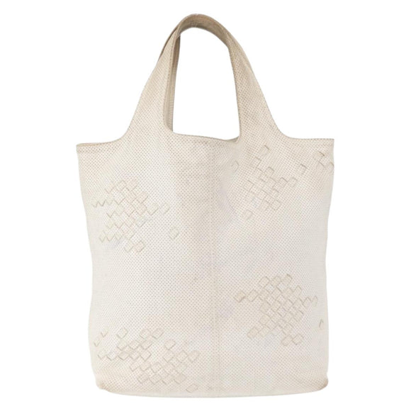 BOTTEGA VENETA INTRECCIATO Hand Bag Leather White 131673 Auth 151803