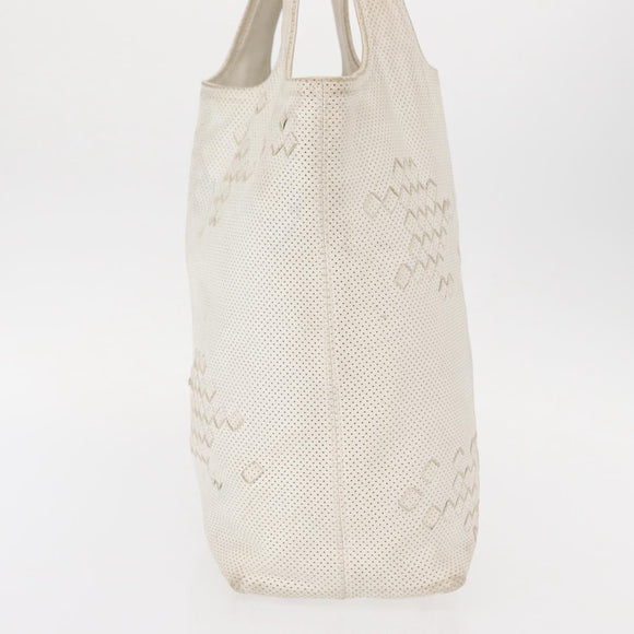 BOTTEGA VENETA INTRECCIATO Hand Bag Leather White 131673 Auth 151803