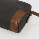 Christian Dior Honeycomb Canvas Shoulder Bag Gray Auth 151804-10