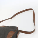 Christian Dior Honeycomb Canvas Shoulder Bag Gray Auth 151804-8