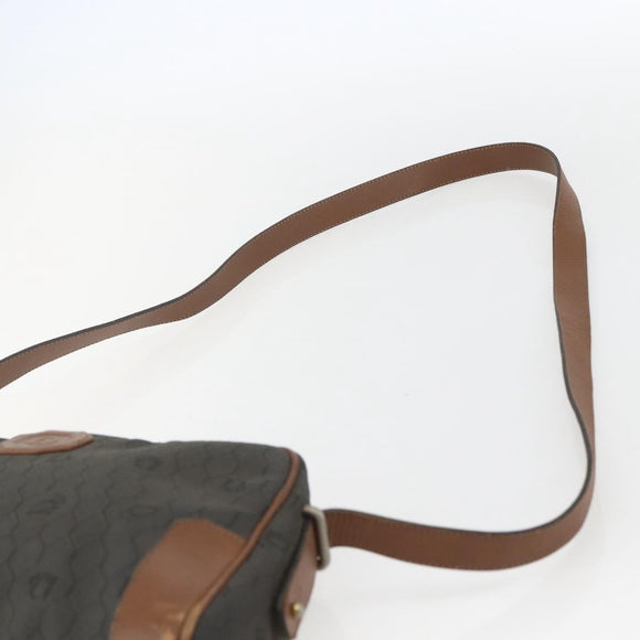 Christian Dior Honeycomb Canvas Shoulder Bag Gray Auth 151804