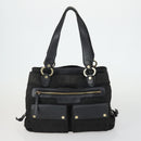 BVLGARI Tote Bag Canvas 3 Set Black Auth 151805-2