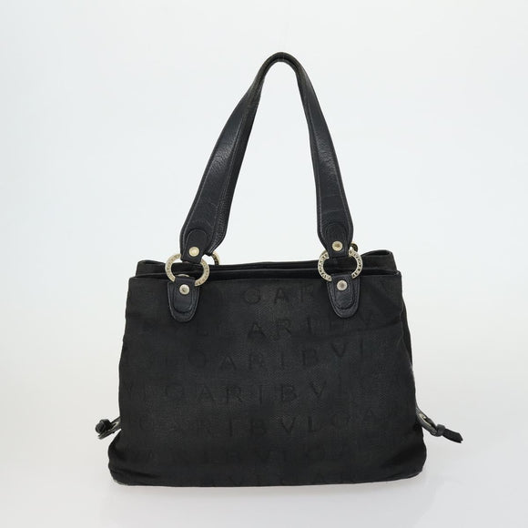 BVLGARI Tote Bag Canvas 3 Set Black Auth 151805