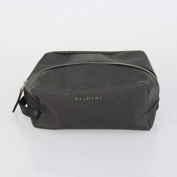 BVLGARI Tote Bag Canvas 3 Set Black Auth 151805