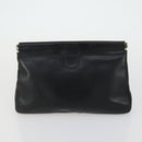 CELINE C Sulky Hand Bag Leather 2 Set Brown Black Auth 151808-11