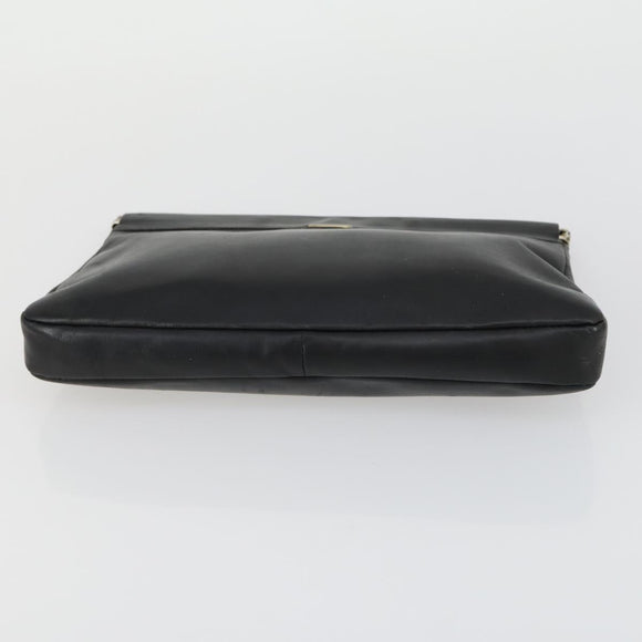 CELINE C Sulky Hand Bag Leather 2 Set Brown Black Auth 151808