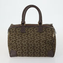 CELINE C Sulky Hand Bag Leather 2 Set Brown Black Auth 151808-3