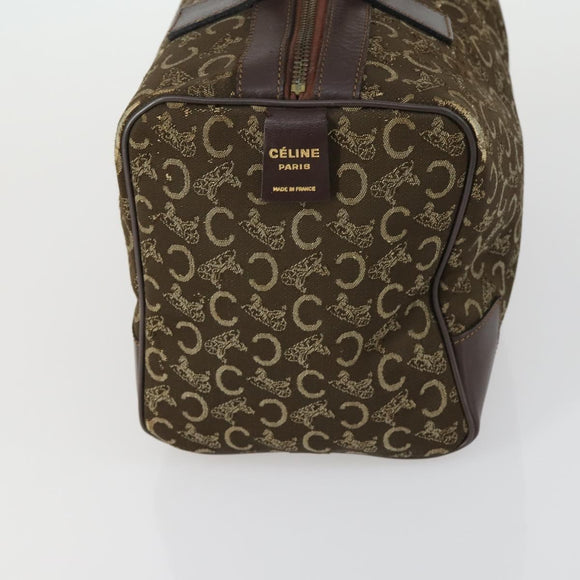 CELINE C Sulky Hand Bag Leather 2 Set Brown Black Auth 151808