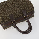 CELINE C Sulky Hand Bag Leather 2 Set Brown Black Auth 151808-5