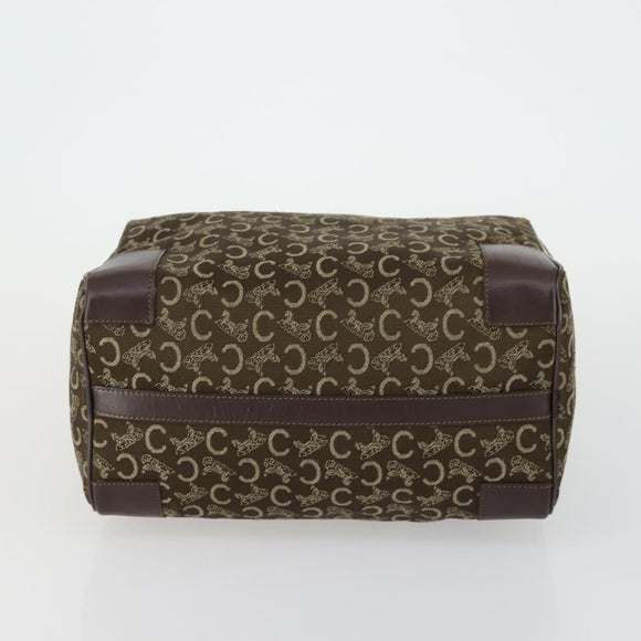 CELINE C Sulky Hand Bag Leather 2 Set Brown Black Auth 151808