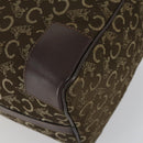 CELINE C Sulky Hand Bag Leather 2 Set Brown Black Auth 151808-8