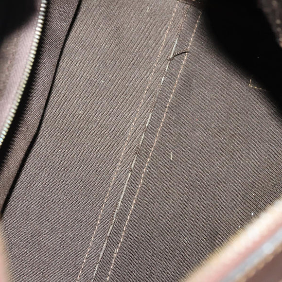 CELINE C Sulky Hand Bag Leather 2 Set Brown Black Auth 151808