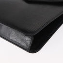 SAINT LAURENT Shoulder Bag Leather Black Gold Auth 151813-11