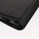 SAINT LAURENT Shoulder Bag Leather Black Gold Auth 151813-12