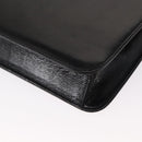 SAINT LAURENT Shoulder Bag Leather Black Gold Auth 151813-13