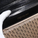 SAINT LAURENT Shoulder Bag Leather Black Gold Auth 151813-15