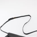 SAINT LAURENT Shoulder Bag Leather Black Gold Auth 151813-8