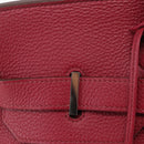 HERMES Shoulder Birkin 45 Hand Bag Leather Bordeaux Silver Auth 151820SM-23