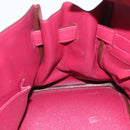 HERMES Shoulder Birkin 45 Hand Bag Leather Bordeaux Silver Auth 151820SM-29