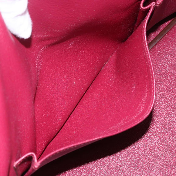 HERMES Shoulder Birkin 45 Hand Bag Leather Bordeaux Silver Auth 151820SM