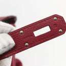 HERMES Shoulder Birkin 45 Hand Bag Leather Bordeaux Silver Auth 151820SM-11