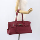 HERMES Shoulder Birkin 45 Hand Bag Leather Bordeaux Silver Auth 151820SM-34