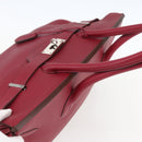 HERMES Shoulder Birkin 45 Hand Bag Leather Bordeaux Silver Auth 151820SM-6
