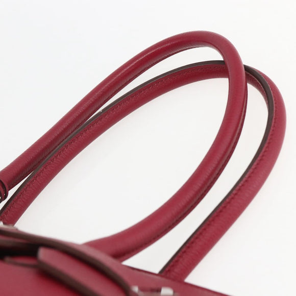 HERMES Shoulder Birkin 45 Hand Bag Leather Bordeaux Silver Auth 151820SM