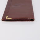 CARTIER Clutch Bag Leather 3 Set Bordeaux Auth 151825-10