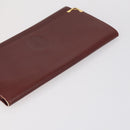CARTIER Clutch Bag Leather 3 Set Bordeaux Auth 151825-11