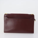 CARTIER Clutch Bag Leather 3 Set Bordeaux Auth 151825-3