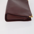 CARTIER Clutch Bag Leather 3 Set Bordeaux Auth 151825-4
