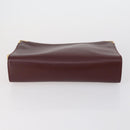 CARTIER Clutch Bag Leather 3 Set Bordeaux Auth 151825-6