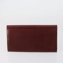 CARTIER Clutch Bag Leather 3 Set Bordeaux Auth 151825-9