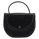 GIVENCHY Hand Bag Leather Black Gold Auth 151826-2