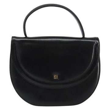 GIVENCHY Hand Bag Leather Black Gold Auth 151826 - 0