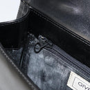 GIVENCHY Hand Bag Leather Black Gold Auth 151826-20