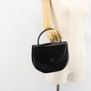 GIVENCHY Hand Bag Leather Black Gold Auth 151826-23