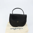 GIVENCHY Hand Bag Leather Black Gold Auth 151826-24