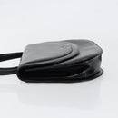 GIVENCHY Hand Bag Leather Black Gold Auth 151826-4