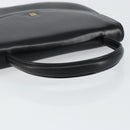 GIVENCHY Hand Bag Leather Black Gold Auth 151826-7