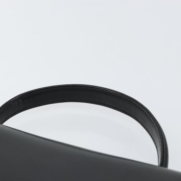 GIVENCHY Hand Bag Leather Black Gold Auth 151826