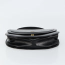 GIVENCHY Hand Bag Leather Black Gold Auth 151826-9