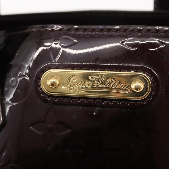 LOUIS VUITTON Monogram Vernis Wilshire PM Hand Bag Amarante M93641 Auth 151830