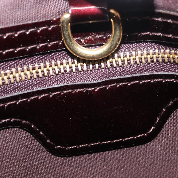 LOUIS VUITTON Monogram Vernis Wilshire PM Hand Bag Amarante M93641 Auth 151830