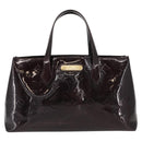 LOUIS VUITTON Monogram Vernis Wilshire PM Hand Bag Amarante M93641 Auth 151830-13