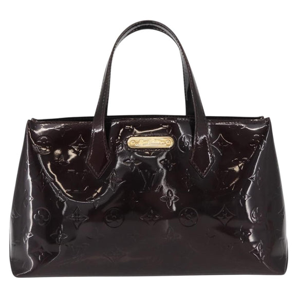 LOUIS VUITTON Monogram Vernis Wilshire PM Hand Bag Amarante M93641 Auth 151830