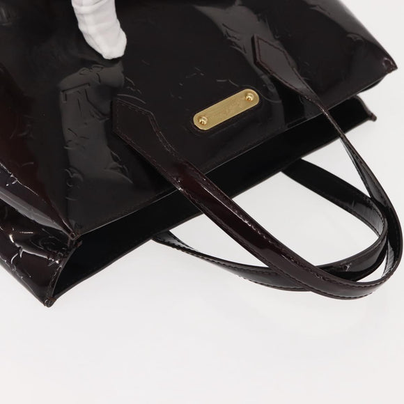 LOUIS VUITTON Monogram Vernis Wilshire PM Hand Bag Amarante M93641 Auth 151830