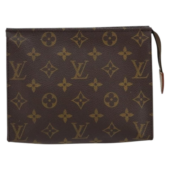 LOUIS VUITTON Monogram Poche Toilette 19 Pouch M47544 LV Auth 151835