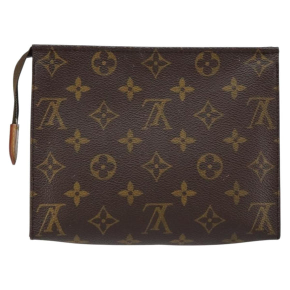 LOUIS VUITTON Monogram Poche Toilette 19 Pouch M47544 LV Auth 151835